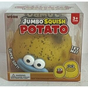 WOOW Jumbo Squish Potato Unisex 4in Yellow New Foam Squeeze Stress Ball D-0405